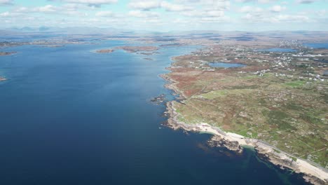 cinematic drone footage of coral beach located in mannin bay near ballyconneely