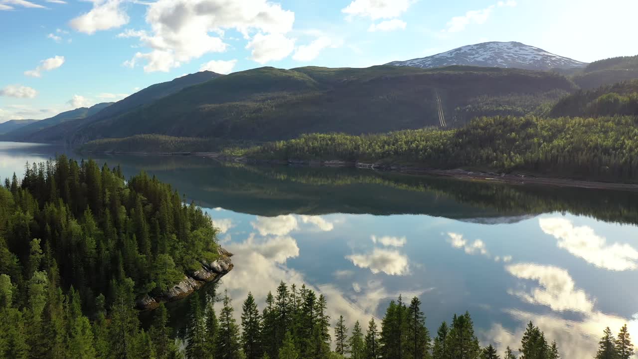 Droneoptagelser af smuk natur i Norge.