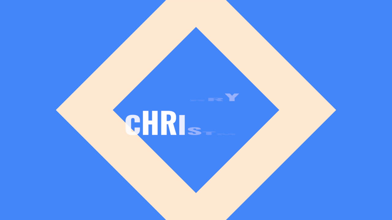 블루 모던 그라데이션에 흰색 선이 있는 메리 크리스마스