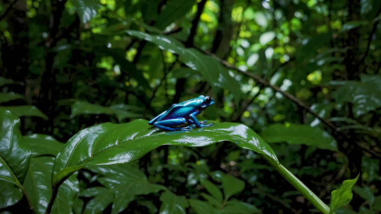 Electric Frog in Rainforest