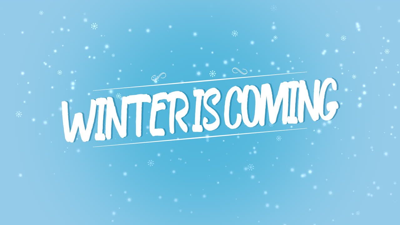 푸른 하늘에 가을 눈송이와 함께 겨울이 오고 있습니다