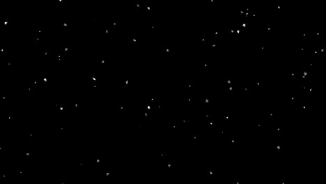 snow snowfall snowflake particles loop black alpha green screen animation.