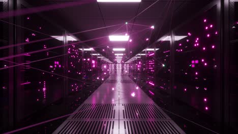 futuristic data center with glowing connections