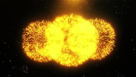 golden love fireworks display