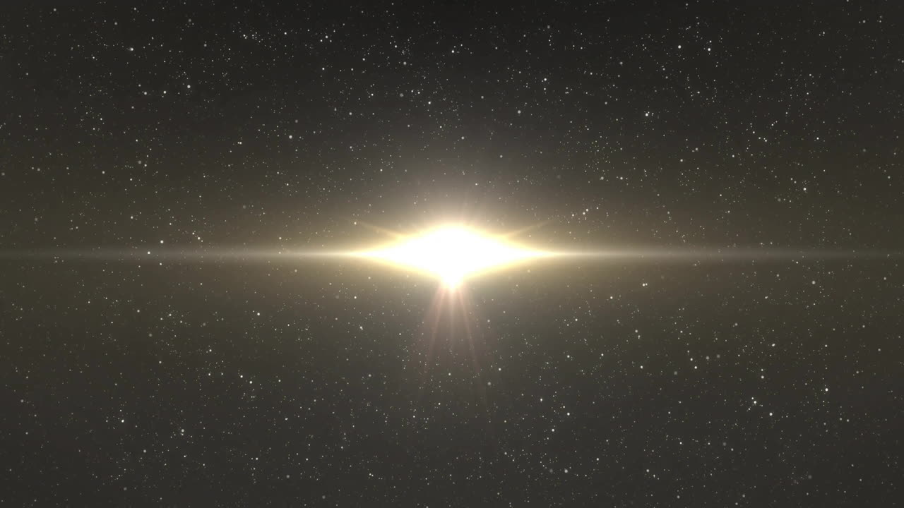 Animation of glowing spots of light moving on dark background