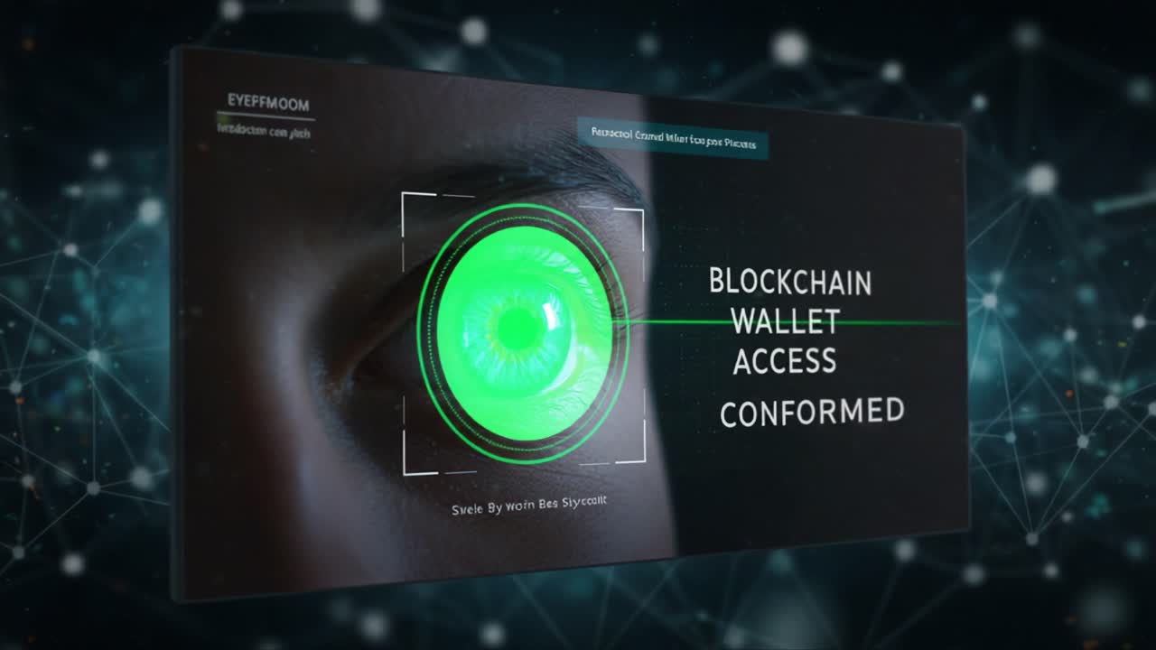 High-Tech Eye Biometrics and Blockchain Wallet Security: A Close-Up on Personal Identification and Access Confirmation Through Advanced Technology