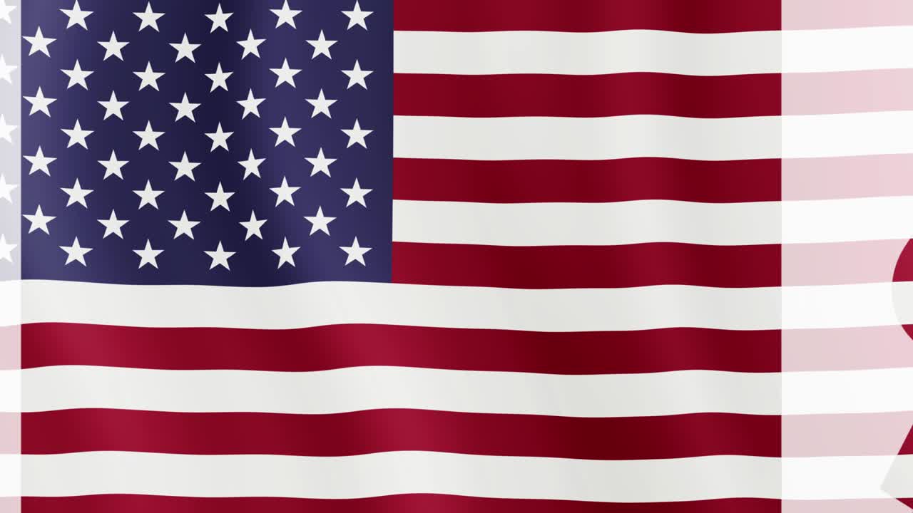 vial de vacuna contra el coronavirus y bandera de los estados unidos