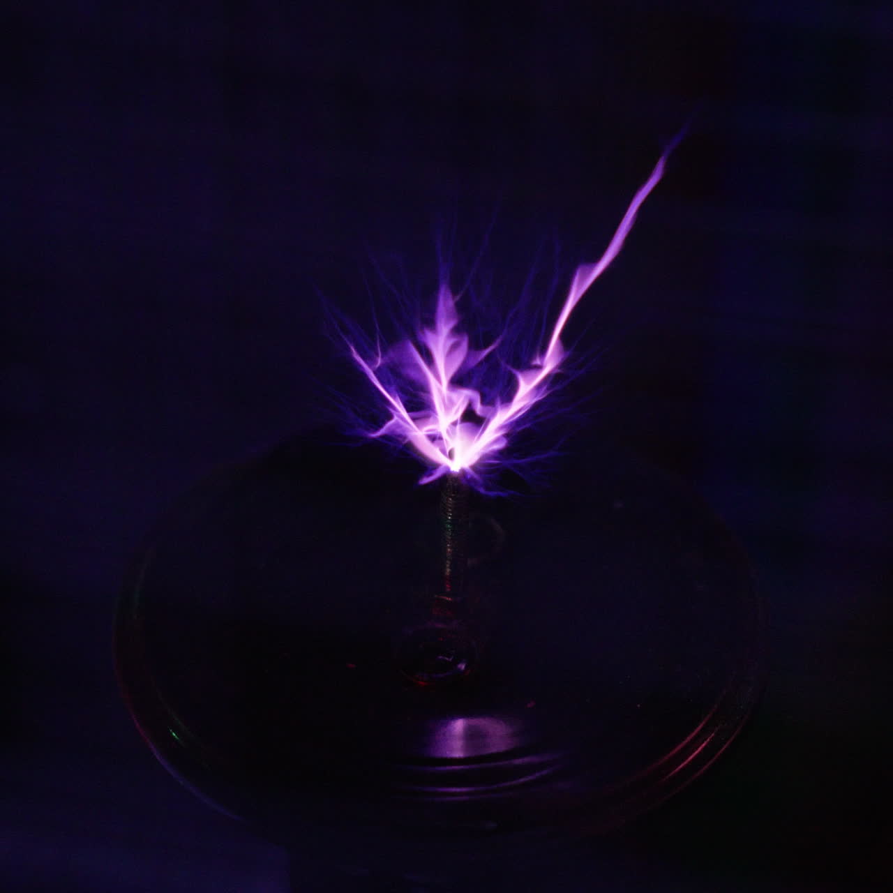 Tesla Coil. Electrical discharge of high voltage.