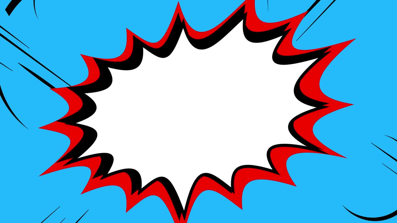 4k animado pow! imágenes de palabras de cómics