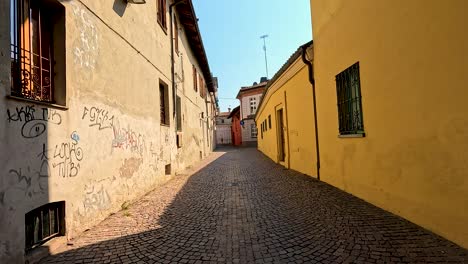 a serene alleyway in piedmont, italy