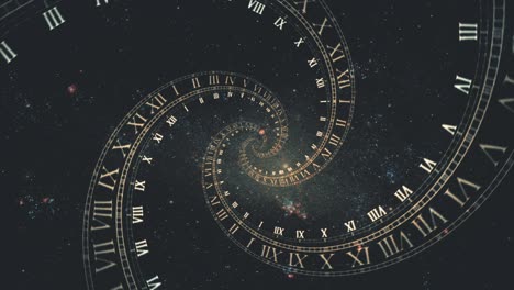 espiral del tiempo en el espacio