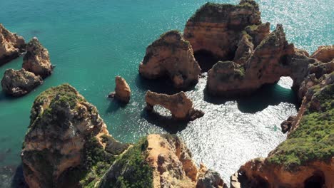 epic rock formations of ponta da piedade, southernmost point in lagos, algarve, portugal