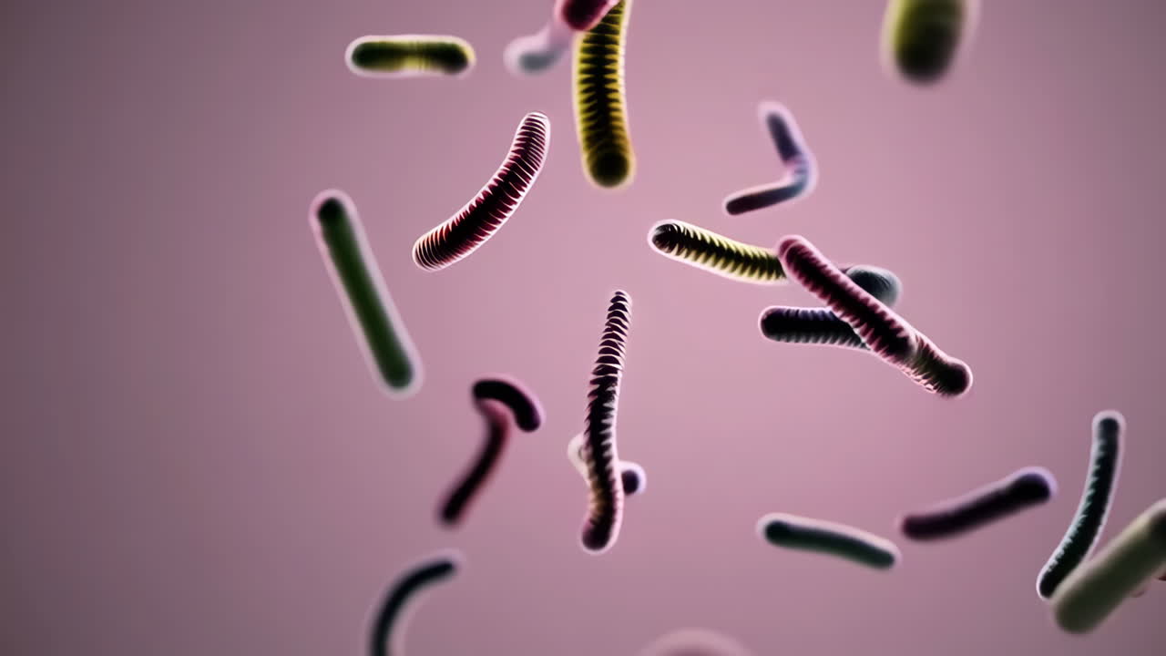 renderización en 3d de las bacterias