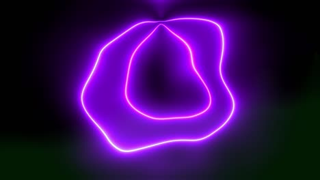 neon circle distortion glowing animation motion graphics