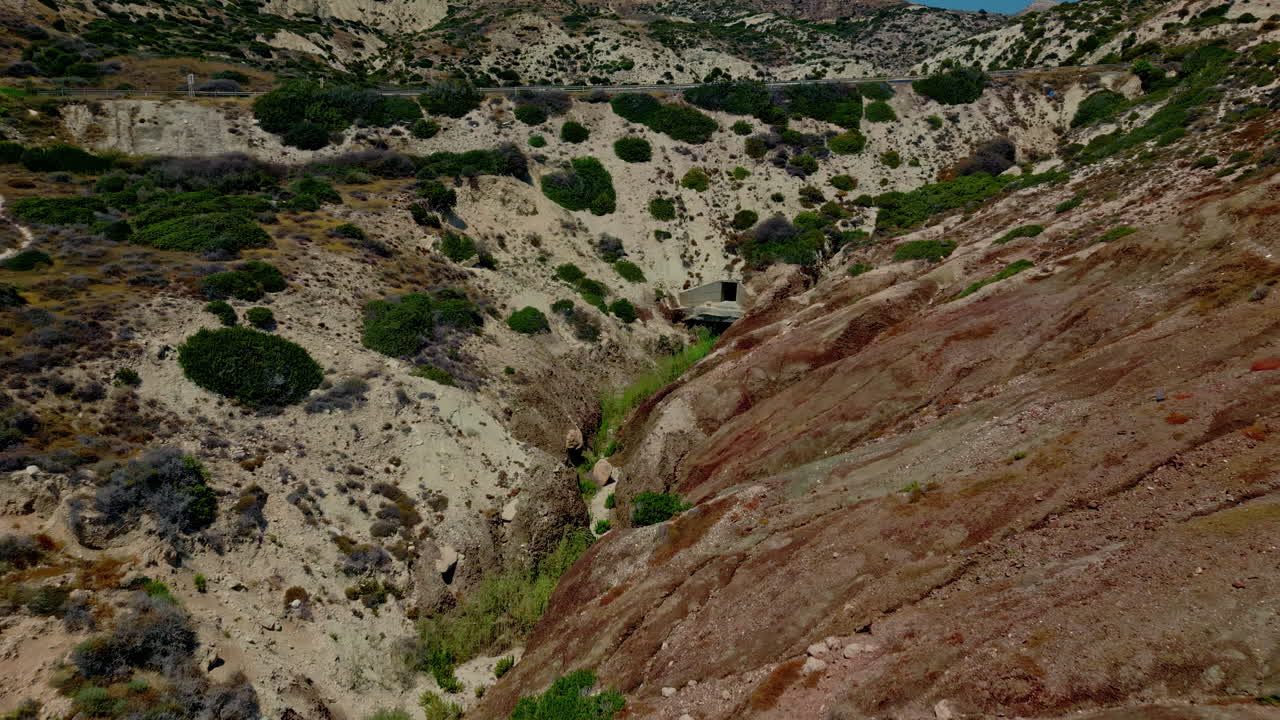 Aerial drone shot with a bird's eye view