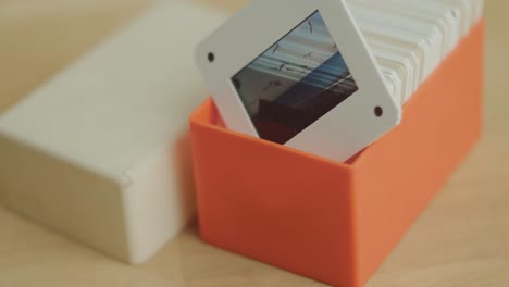 single orange slide case, slow motion rotation