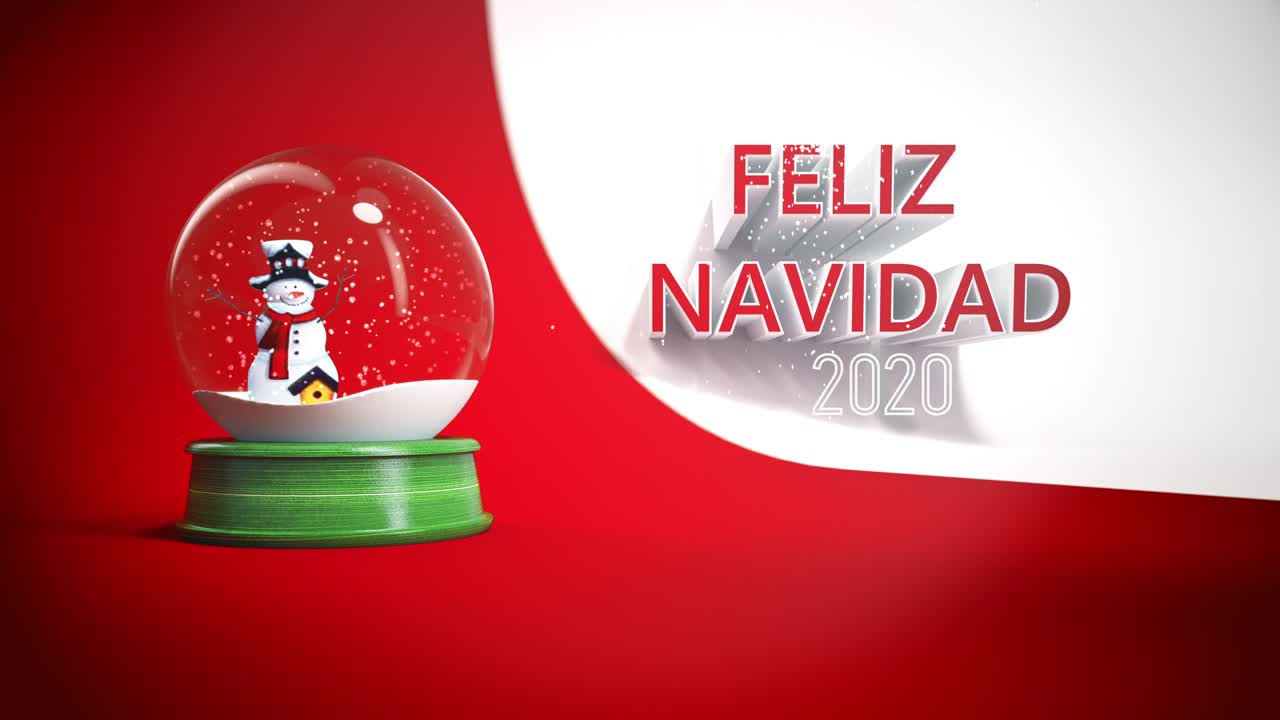 pantalla del hombre de nieve feliz navidad 2020 (loopable)