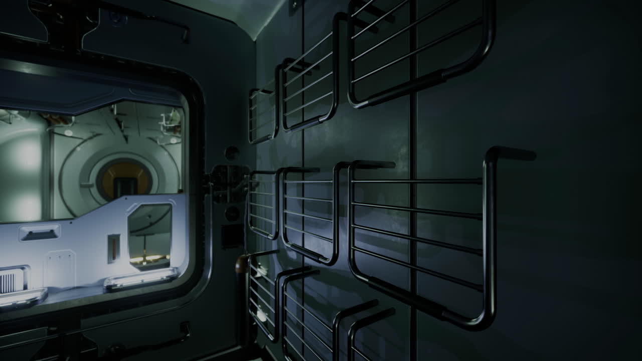 Exploring the interior of a futuristic spacecraft in a deep space environment