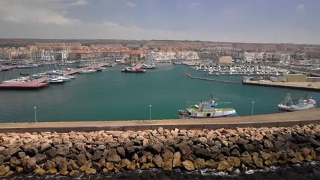 the harbour of almerimar in almeria during a sunny summer day