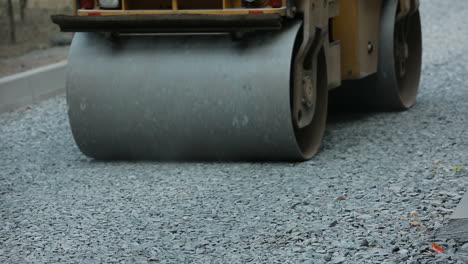 road roller on the road construction