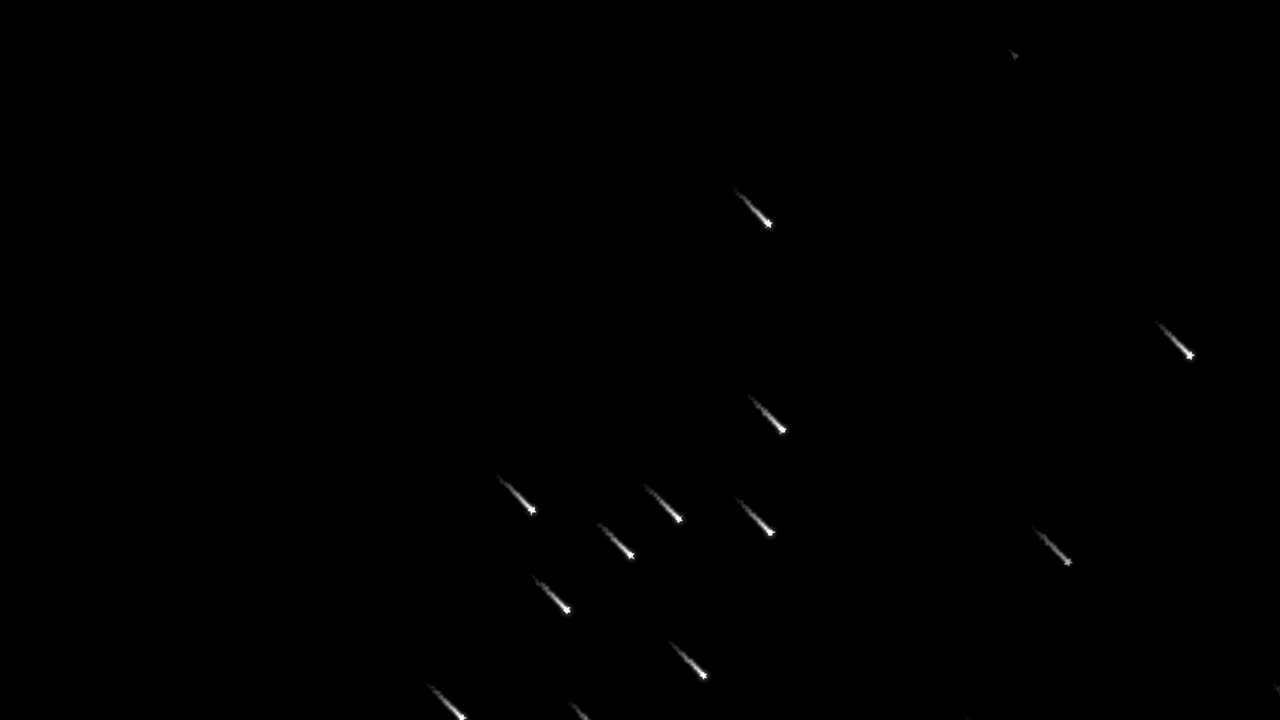 gráficos de movimiento de estrellas caídas con fondo nocturno
