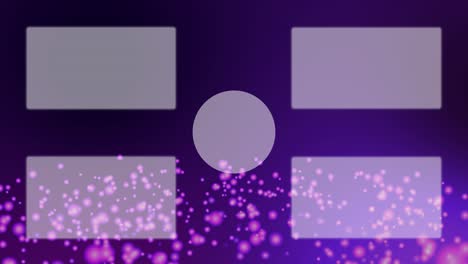 gráficos de movimiento de pantalla de extremo de tarjeta de punto flotante luminoso