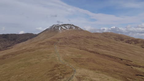 hikers walking on ben lomond munro in scotland