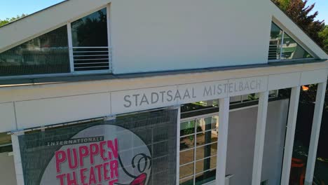 a closeup view of stadtsaal mistelbach, niederösterreich, austria