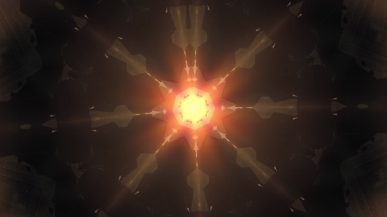 Geometric kaleidoscope animated pattern