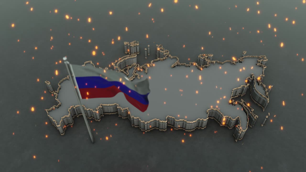 러시아 지도 배경 4k