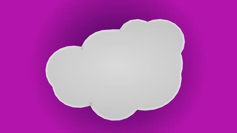 icono de nube de animación de bucle en fondo púrpura con máscara alfa 4k imágenes uhd