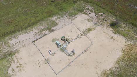 drone captures gas mining site from above