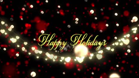 Animation-of-happy-holidays-text-over-light-spots