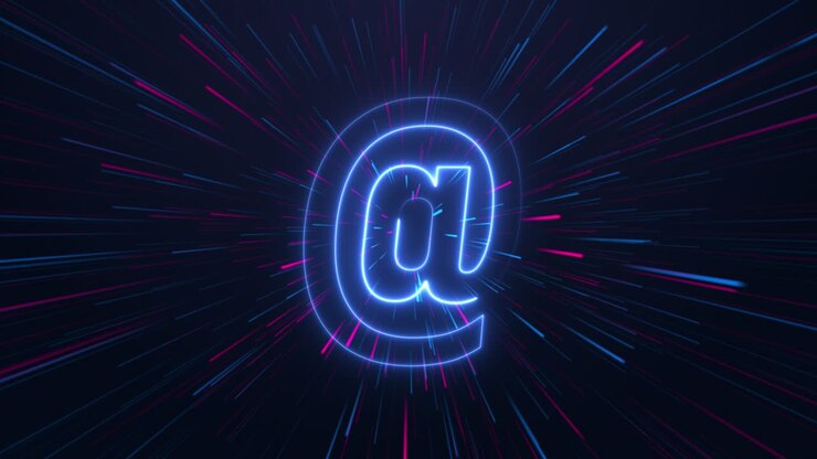 @ - neon text