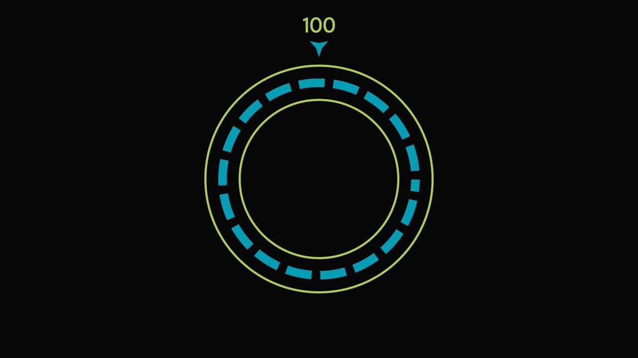 로딩 서클 애니메이션: 알파 채널과 함께 녹색, 파란색, 4k 로딩 바, 모션 비디오, 검은색 배경의 로드 서클