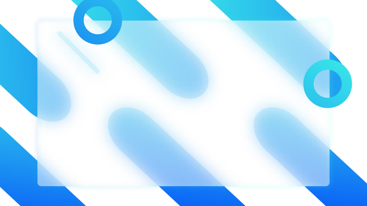 움직이는 파란색  ⁇ 과 원의 애니메이션으로  ⁇ 색 배경에 투명한 화면이 있습니다.