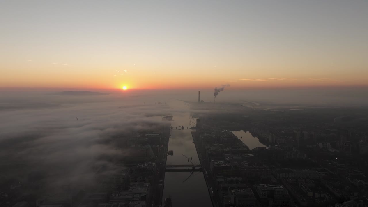 Unbelievable fog conditions in Dublin 4K Cinematic Drone Footage 06- Co.Dublin - Ireland