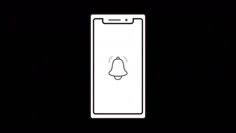 este es un video animado de una alarma de teléfono inteligente sonando.