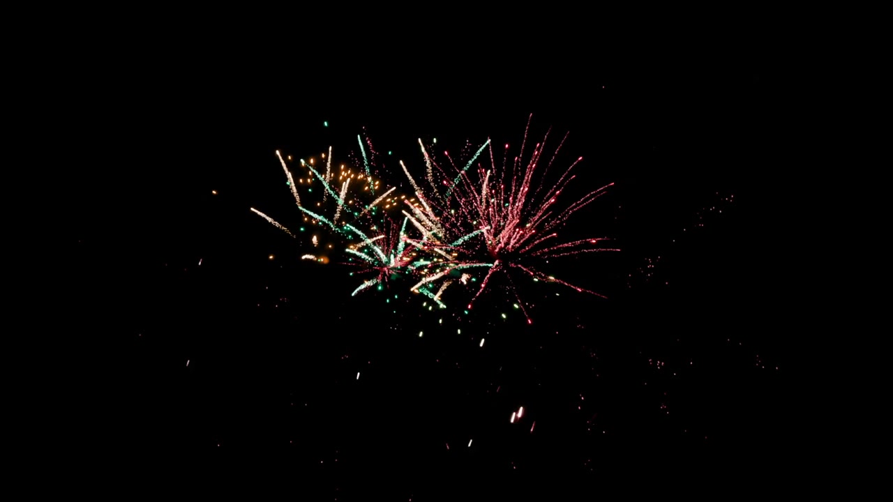 Firework display at night 4k
