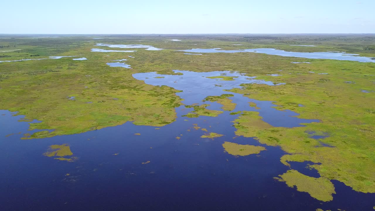 Zone umide del nord-est dell'Argentina riprese con drone