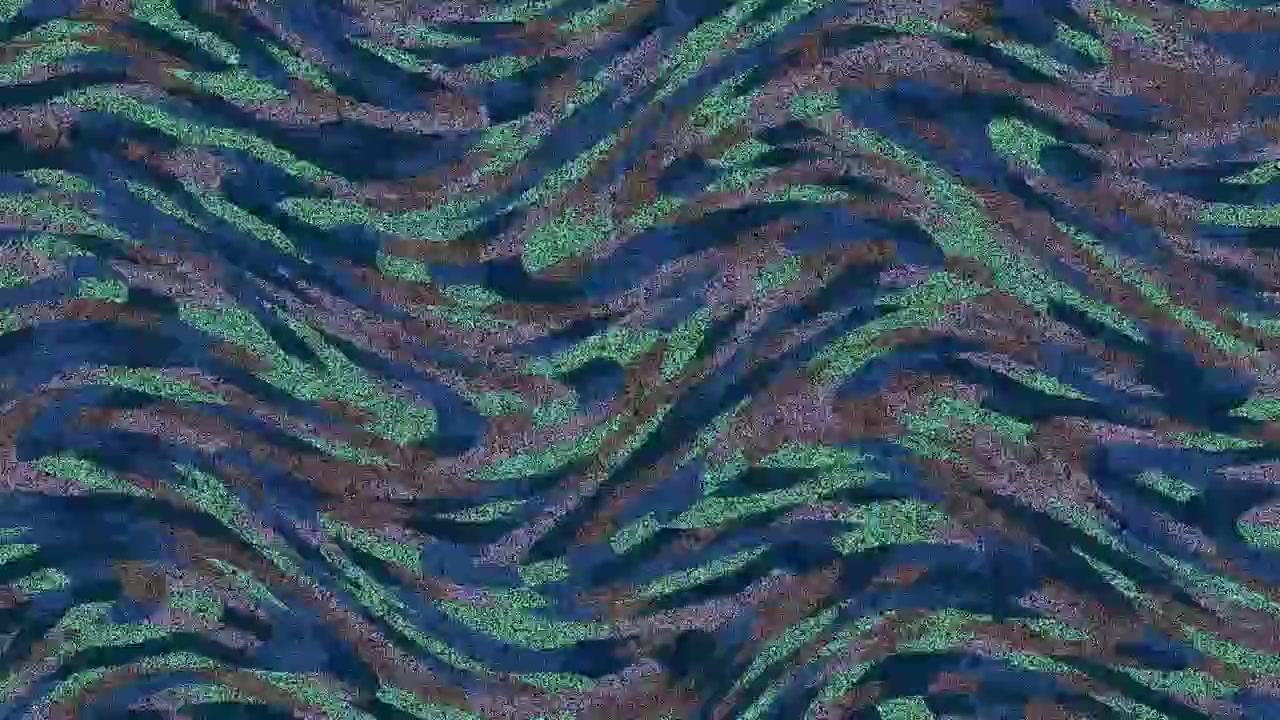 Abstract Wavy Pattern with Shimmering Blue and Green Textures