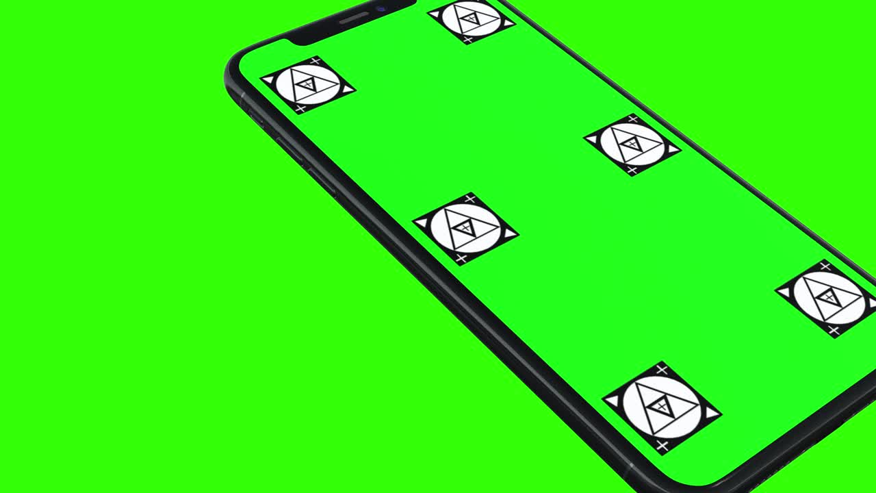 teléfono inteligente aislado con pantalla verde