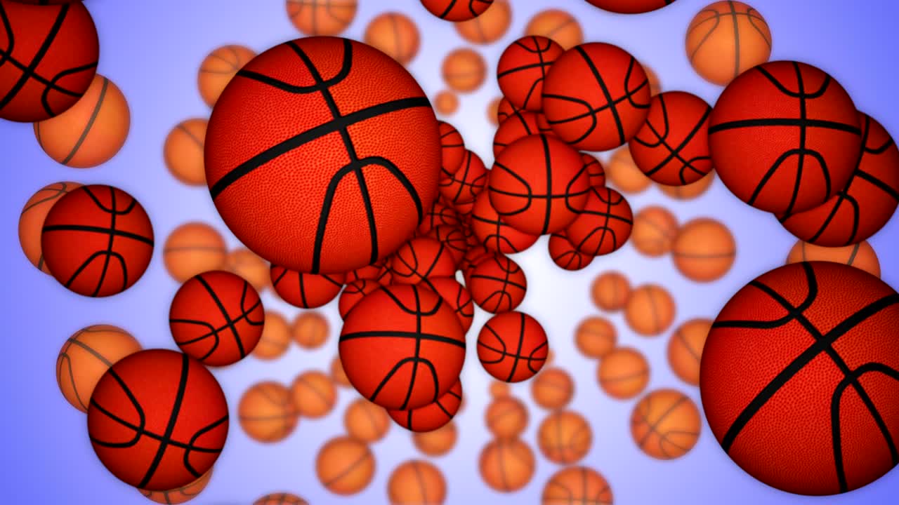 バスケットボールの落下 アニメーション レンダリング 背景 ループ