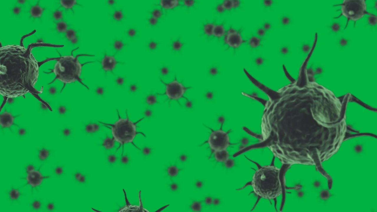 Elemento di animazione Coronavirus Covid19 su canale alfa
