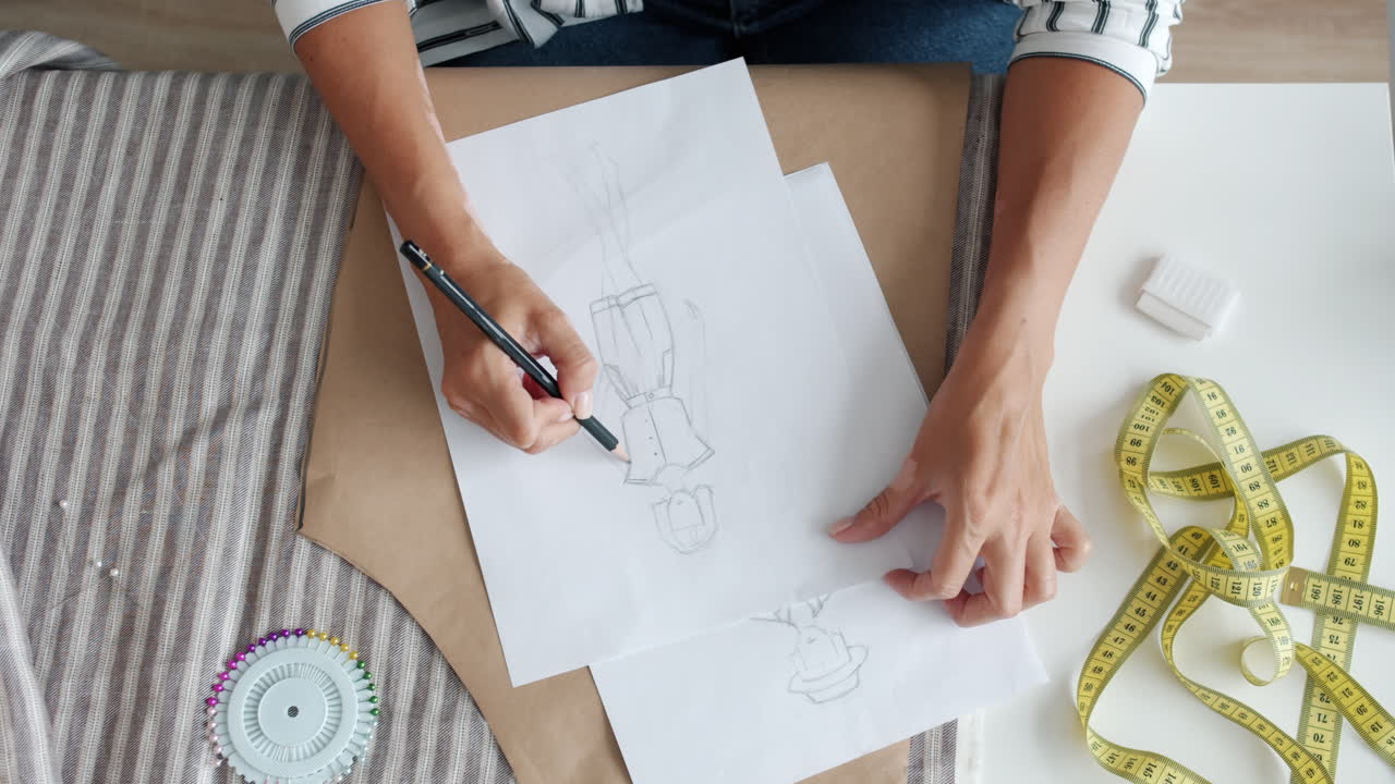 diseñador de moda en el trabajo