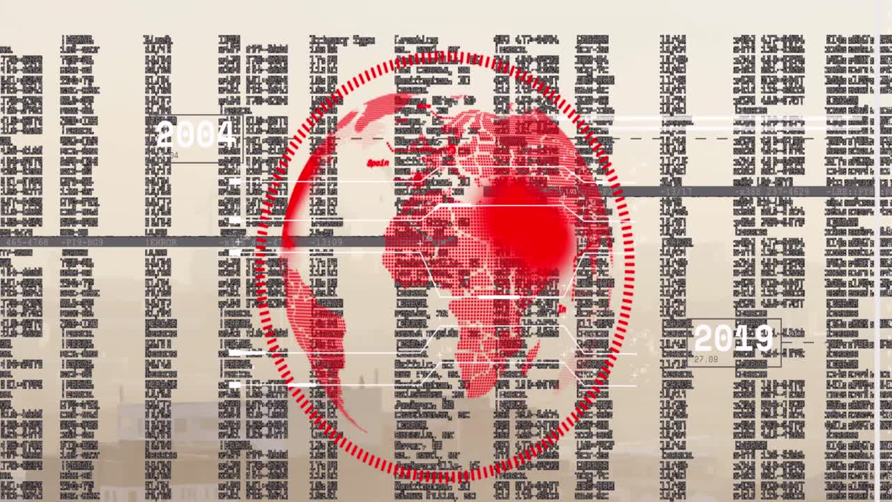 지구의 애니메이션과 도시 풍경에 대한 데이터 처리