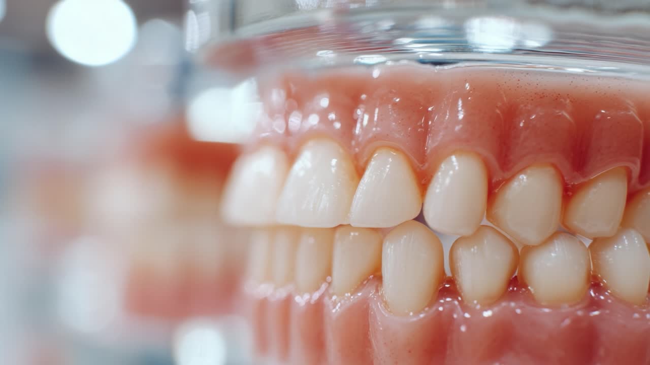A Detailed Examination of Realistic Dental Models Showcasing Human Teeth and Gum Structure, Perfect for Educational Purposes and Dental Enthusiasts