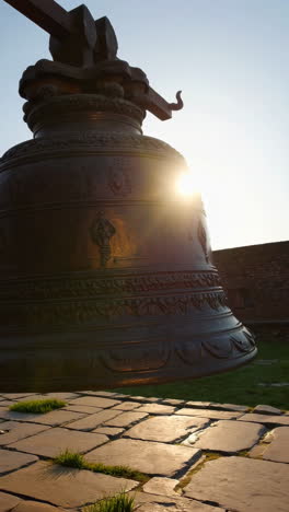 ancient bronze bell at a temple