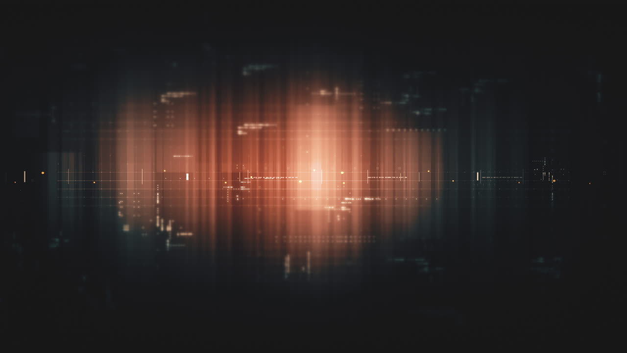 Abstract Digital Technology Background with Grid and Glowing Lines