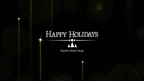 Animation-of-happy-holidays-happy-new-year-text-over-fireworks-on-black-background